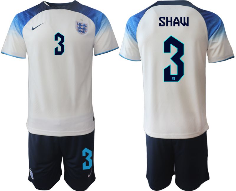 Men 2022 World Cup National Team England home white #3 Soccer Jerseys